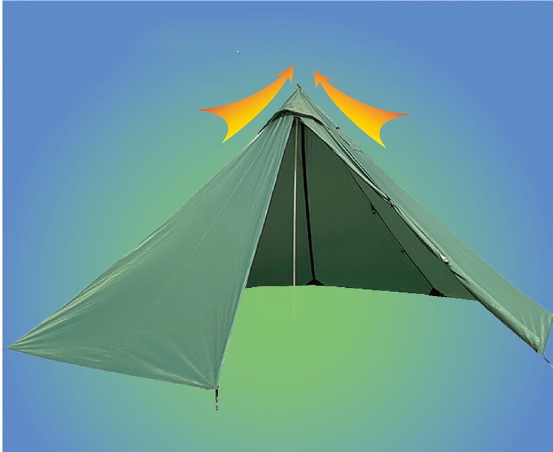 Cheap Goat Tents Pyramid Tent 2 3 People One bedroom Multi person Shelter With Chimney Mouth Camping Tent   